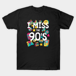 I Miss the 90's Nostalgia Vintage 1990s Throwback T-Shirt